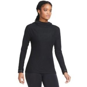 Nike Women's Pro Icon Clash Warm Hooded Long Sleeve Top Large White Pullover